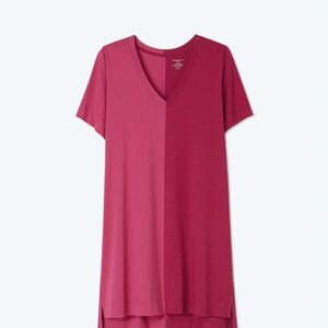 Summersalt - V-Neck Pink T-Shirt Dress